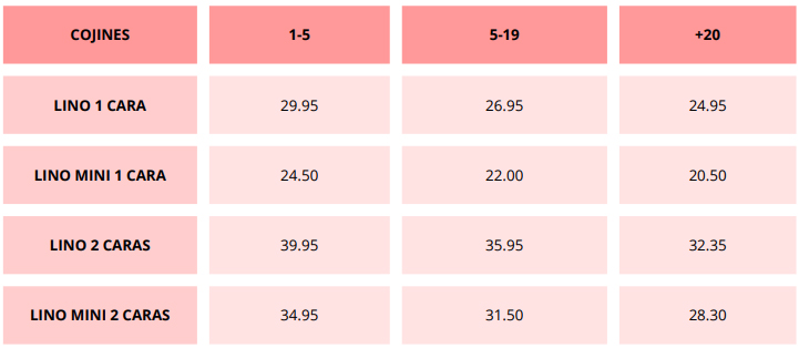precios cojín simil lino
