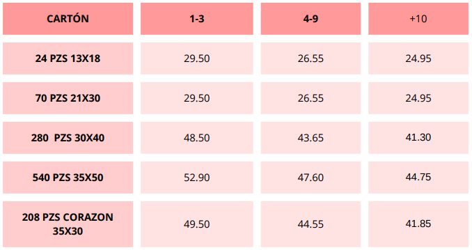 precio puzzle cartón